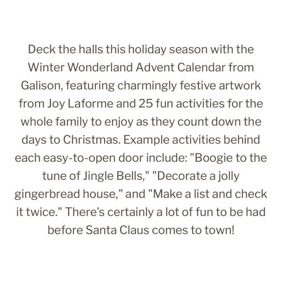 Advent Calendar Winter Wonderland Galison Design 25 Windows Ribbon Hanger NWT - Picture 4 of 15